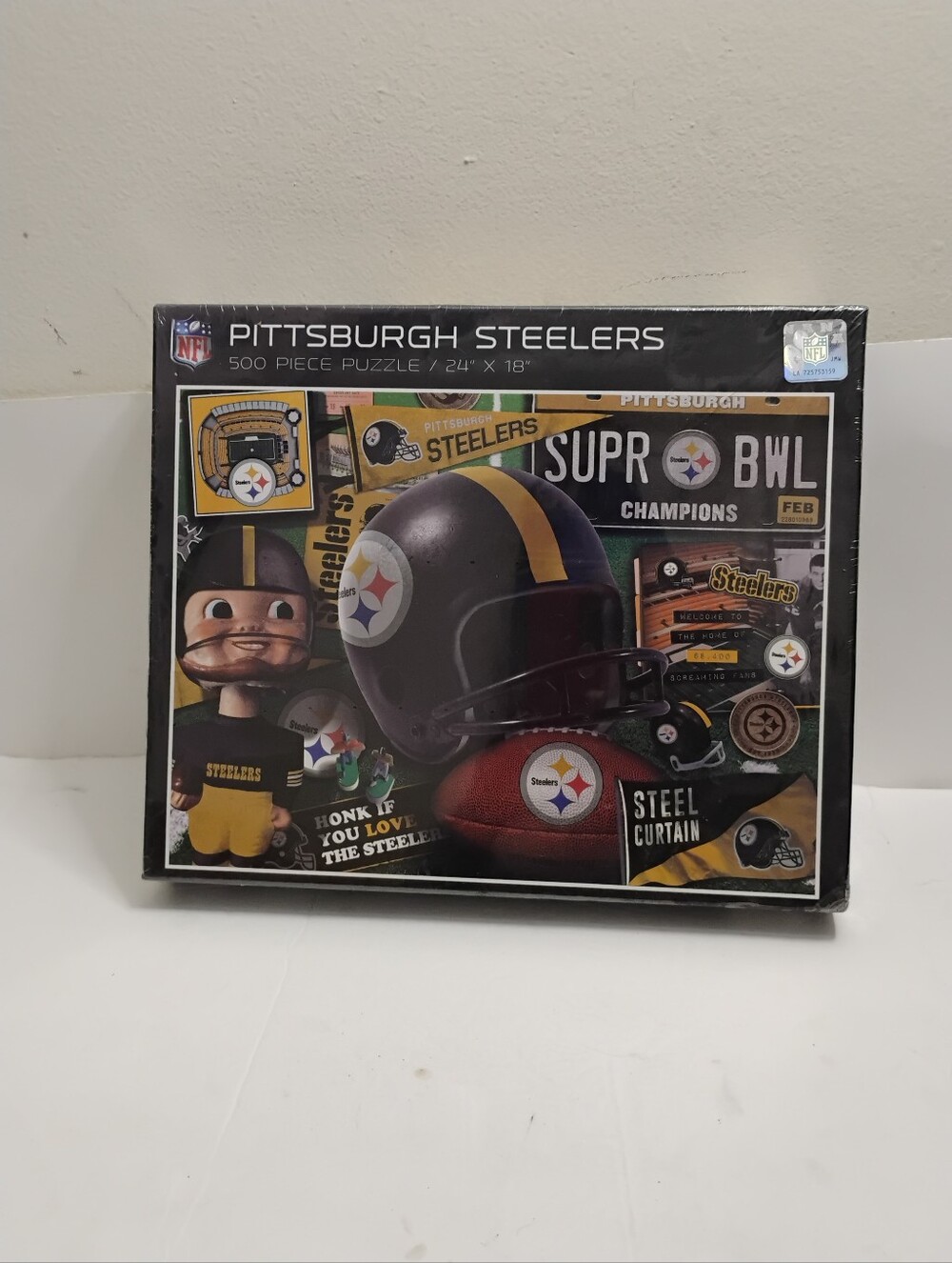 🆕 NFL Pittsburgh Steelers 500 Piece Puzzle Brand New Factory Sealed 24"X 18"